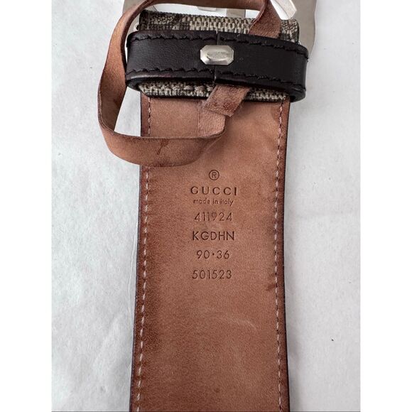 Gucci Men’s Belt with Interlocking G buckle Supreme - Picture 4 of 6